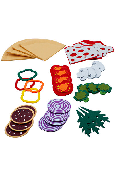Choice No Plate Play Kitchen Felt Pizza Toys For Kids Pretend Play Pizza Game...