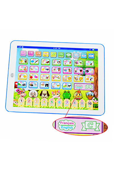Choice Light Grey French English Bilingual Learning Tablet Toy Learn Alphabet...