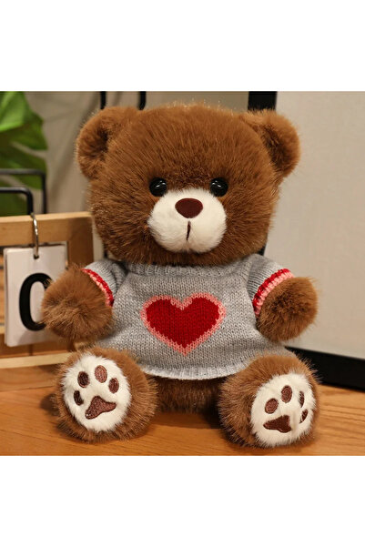Choice12 20cm Gray Brown 20cm Good Quality Heart Sweater Bear Plush Toys Boys...