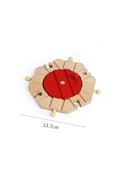 Choice18 1pc Turntable Wooden Train Track Accessories Assembly Toy Bridge Pie...
