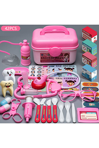 Choice1 Pink 42PCS Children's Doctor Toy Girl Simulation Home Puzzle Set Kind...