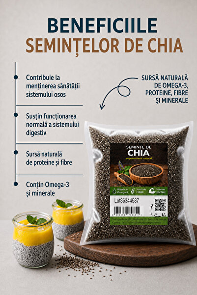 Top Ingrediente Seminte de Chia Pachet 3 x 1kg