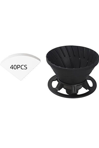 Choice1 BLACK paper40pcs YRP Coffee Filter Reusable Silicone Camping Coffee C...