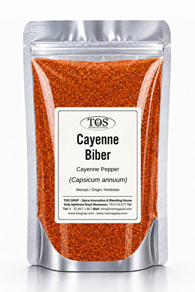 TOS The Organic Spices Cayenne Biber 1 Kg (1. KALİTE) Capsicum Annuum / Cayen...