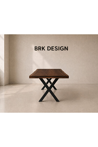 BRK Design BA AHŞAP Mutfak Masası Yemek Masası Balkon Masası X Ayak_BD_80X140