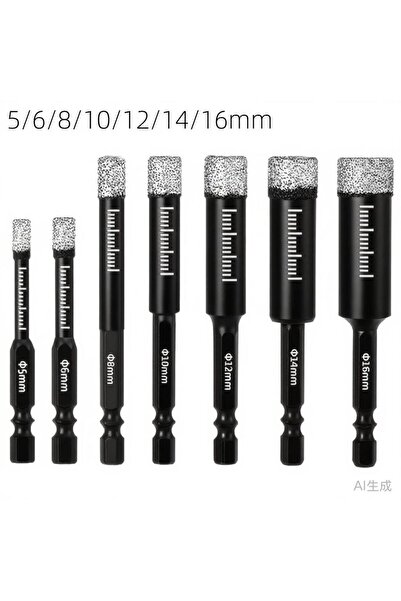 Choice10 7PCS 5-16mm Dry Diamond Drill Bits Set for Granite Ceramic Marble Ti...