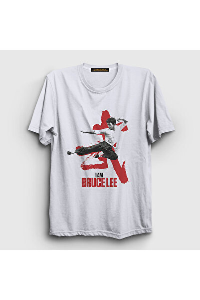 Presmono Unisex bela Ja sam Brus Li T-shirt 256780tt