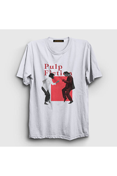 Presmono Unisex White Dance Movie Pulp Fiction T-shirt248367tt