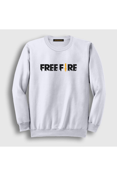 Presmono Unisex bela majica sa logotipom Free Fire 233499tt
