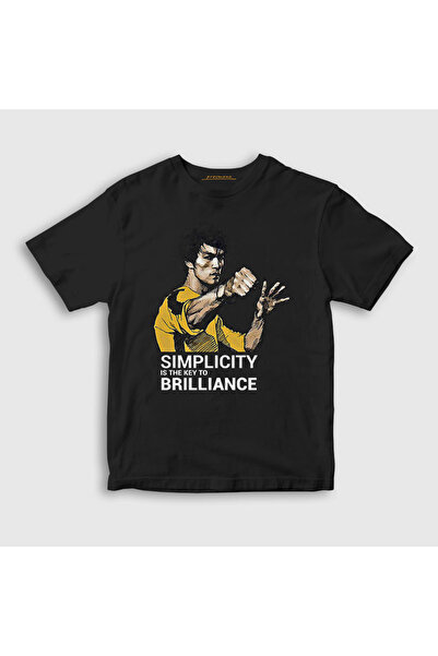 Presmono Unisex Kids Black Brilliance Bruce Lee T-shirt256652tt