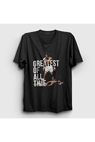 Presmono Unisex crna koza Muhammad Ali T-shirt 230141tt