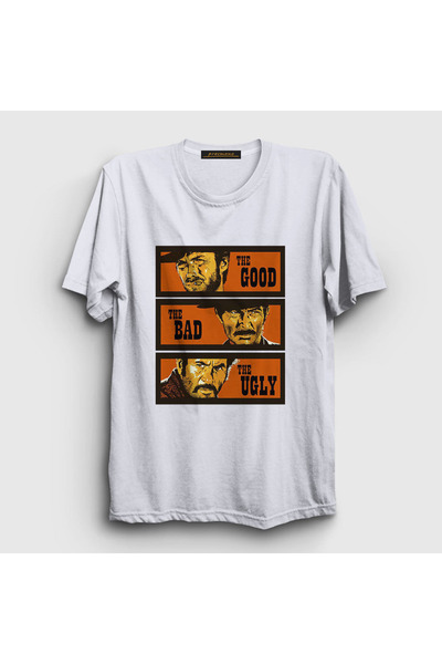 Presmono Unisex White Trio Movie The Good The Bad And The Ugly T-shirt252520tt