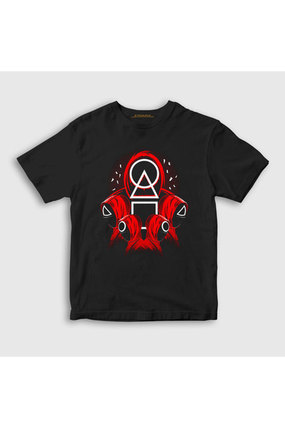Presmono Squid Game Unisex Kids T-shirt - Black Guards260511tt