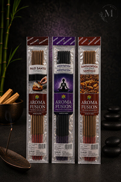 Morey Aroma Fusion 30 Adet Organik Çubuk Tütsü 3 Paket (50 CM - 3 SAAT YANMA ...