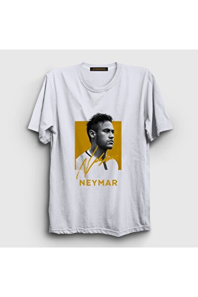Presmono Unisex White Signature Neymar Football Soccer T-Shirt 615850Tt