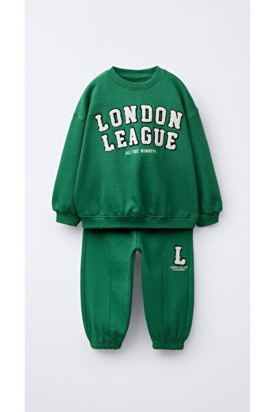 NOBLEKIDS Snook Children's Tracksuit Set – “London League” Printed, 3 Thread ...