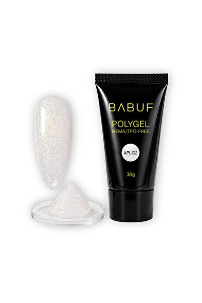 BABUF Polygel cu efect opalescent Milk Opal APLG2, alb-lăptos, 30g