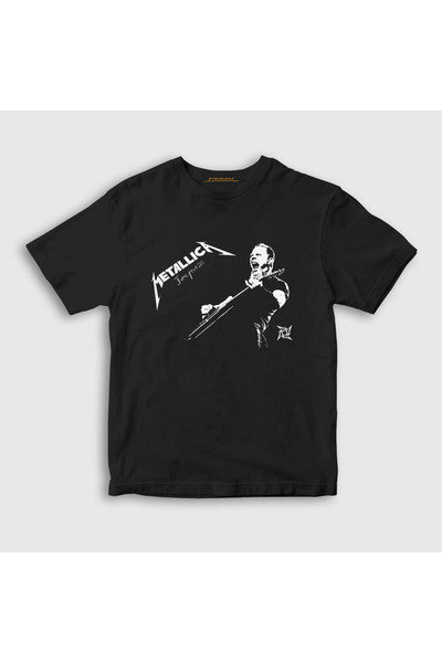 Presmono Unisex Kids Black Jaymz Metallica T-shirt 66802tt