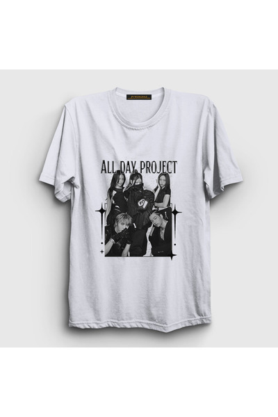 Presmono Unisex White Band K-Pop Allday Project T-Shirt 596093Tt