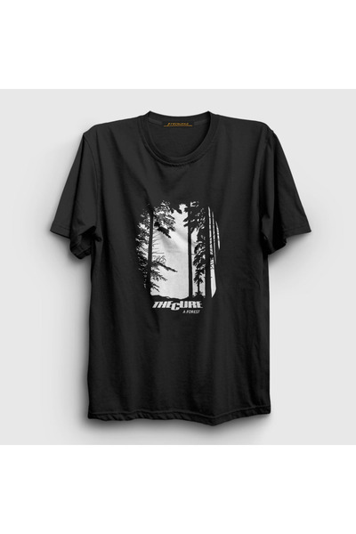 Presmono Ουνισέξ Μαύρο A Forest The Cure Μπλουζάκι 451482tt