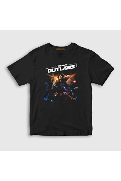 Presmono Star Wars Outlaws Unisex Kids T-shirt - Crna 476927tt
