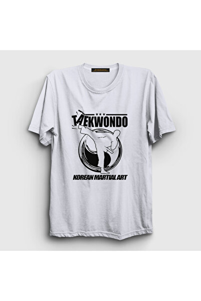 Presmono Unisex White Kick Taekwondo Ufc Mma Taekwondo T-Shirt 497911 Tt