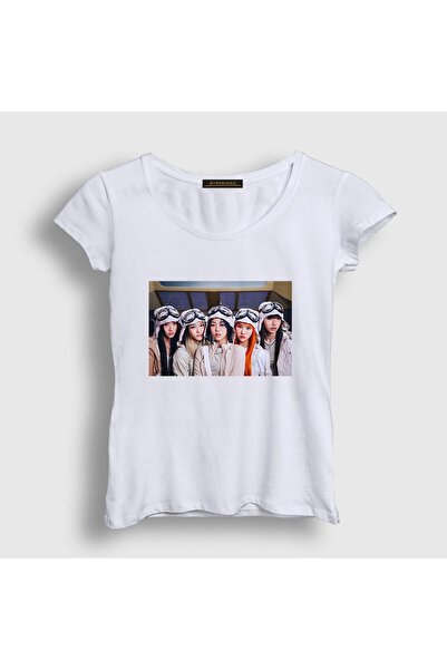 Presmono Women's White Band K Pop Young Posse T-Shirt 576562Tt