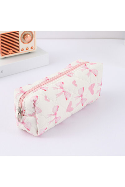 Choice 1192-1 small 1 PC Beautiful Bowknot Single-Layer Pencil Case, Floral P...