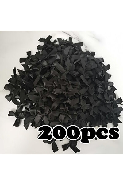 Choice14 4cm Black (200 Pcs) Champagne Ribbon Bows Small Size Polyester Satin...