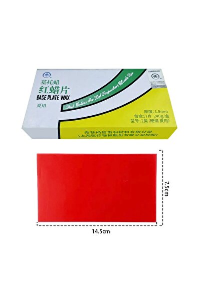 Choice 15pcs Dental Red Wax Base Plates 1.5mm Thick, Multifunctional Model Wa...