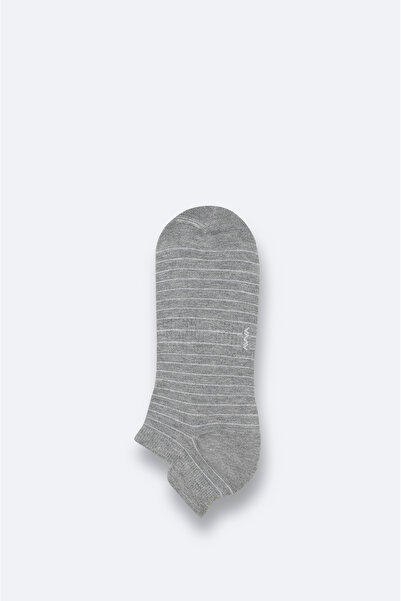 Avva Men's Gray Bamboo Blend Booties Socks B008516