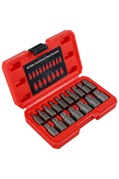 Choice 17 Pcs 17Pcs Screw Extractor Set Hex Head Easy Out Bolt Extractor Set ...