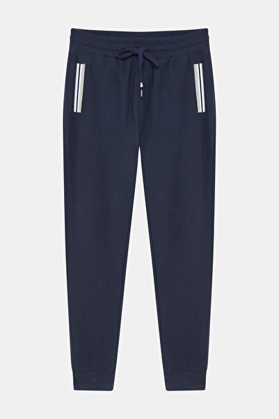 W Collection LACİVERT STRAIGHT SPOR PANTOLON