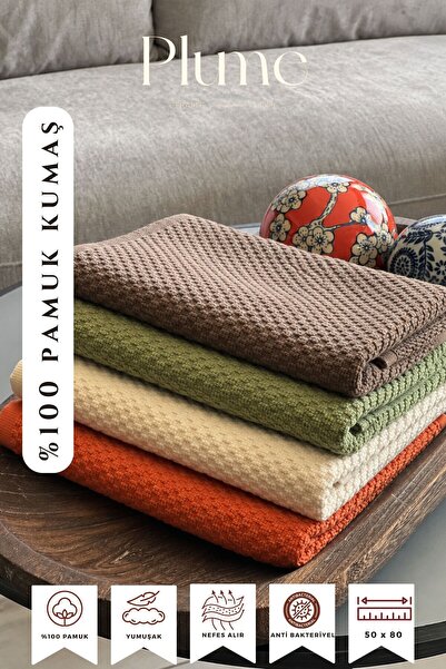 Plume Ceramic Home Plumehome Set of 4 Premium Dowry, Guest, and Kitchen Towel...