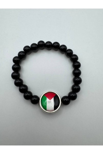 Herşey Nota Beaded Palestinian Flag Unisex Bracelet – Meaningful and Stylish ...