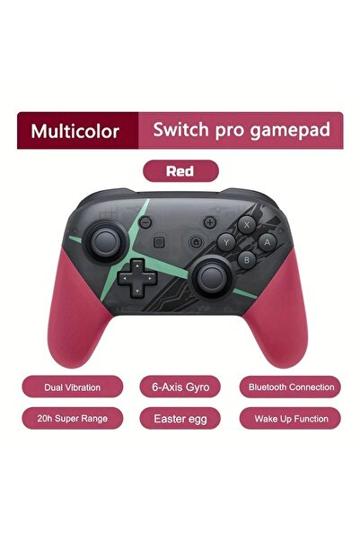Choice Red Wireless Bluetooth Gamepad Controller with Wake Function Joystick ...