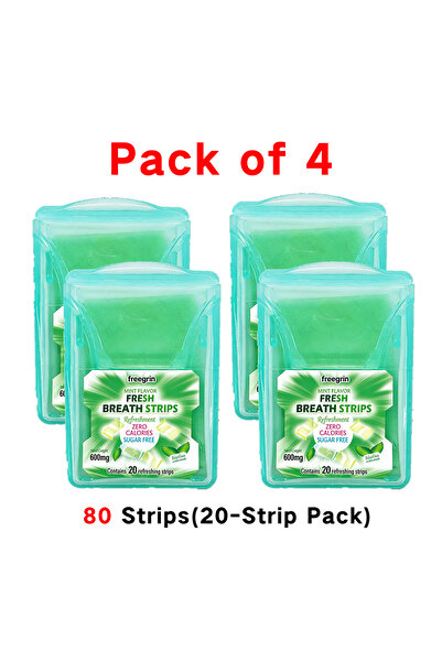 choice2 Pack of 4 FREEGRIN Cool Mint Pocketpaks Breath Strips,Sugar-Free Diss...
