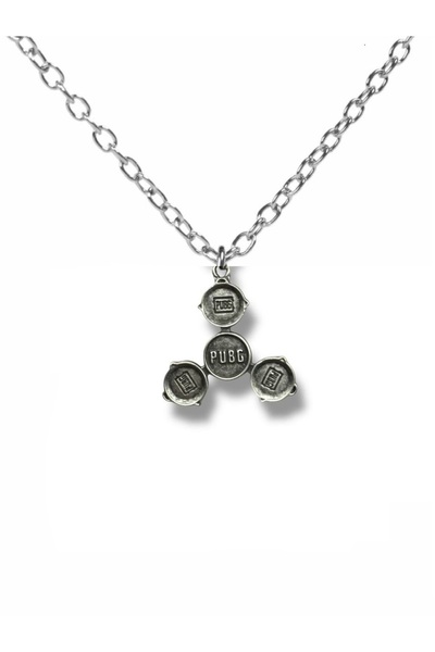 Herşey Nota Pubg Wheel Figured Unisex Necklace – 60 cm Metal Chain Gamer Acce...