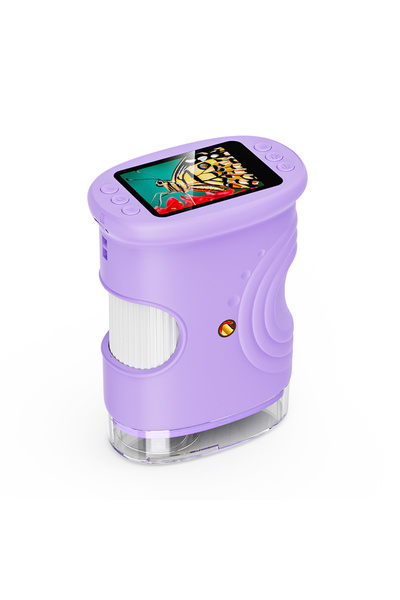choice2 Purple 1000X Pocket Microscope for Kids with 4K 2.0" Screen Digital H...