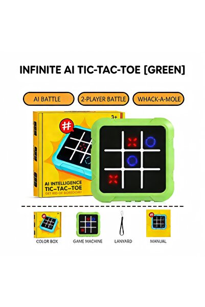 Choice1 green Portable Tic-Tac-Toe, Stress Relief & Educational Board Game, M...