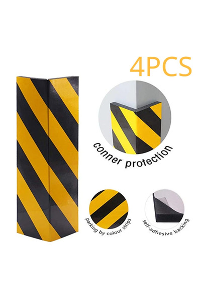Choice4 Yellow 4PCS Car Foam Warning Signs Bumper Door Protection Exterior An...