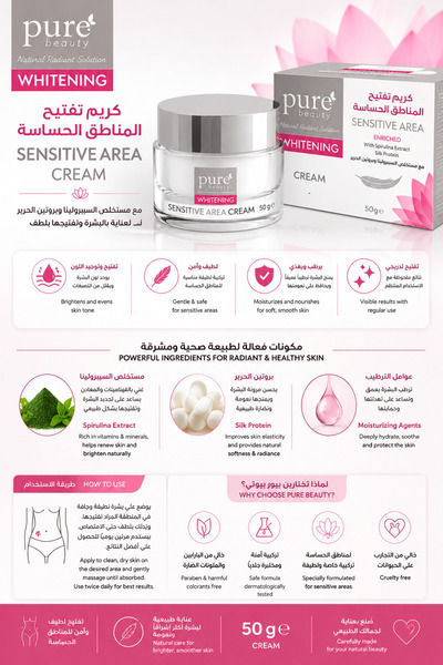 Pure Beauty Sensitive Area Whitening Cream 50 ml