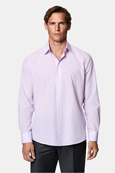 Abdullah Kiğılı Long Sleeve Classic Italian Striped 100% Cotton Shirt
