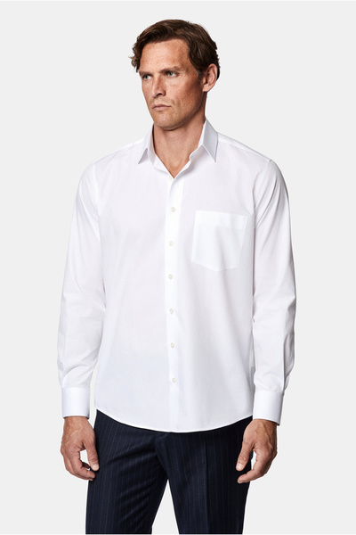 Abdullah Kiğılı Long Sleeve Classic Pocketed Patterned 100% Cotton Shirt