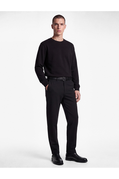 Koton Slim Fit Pocketed Buttoned Viscose Blend Fabric Trousers