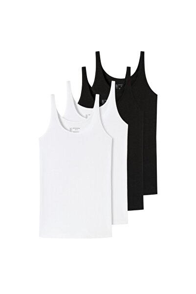 Schiesser Damen Trägertop, 4er Pack - Single Jersey, Serie 95/5, uni