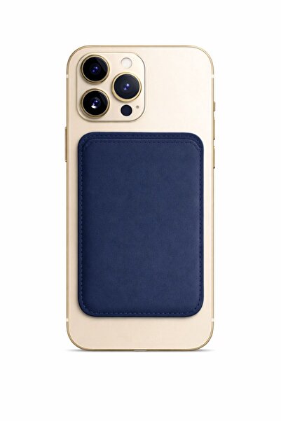 PiyasaSepeti Lunex Premium Σουέτ Magsafe Θήκη καρτών Navy Eclipse iPhone 11 P...
