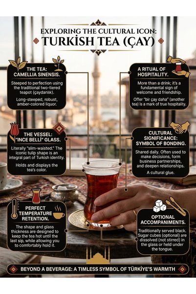 LAV Opt Premium Turkish Tea Glass Set (115cc / 3.75 oz, 6-Piece, Clear)