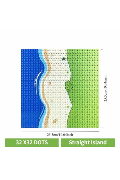 Choice6 Island Straight 1PCS 32X32 Baseboard for Building Blocks Grassland Ri...