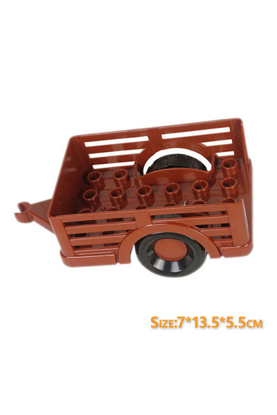 Choice25 Brown trailer Trailer Car Motorcycle Boat Big Building Blocks Colloc...
